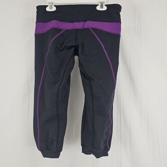 Lululemon Crop Leggings - SIZE 6 - Run Dance Black Plum - Picture 6 of 8